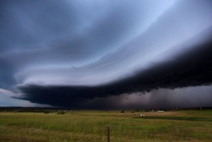 wolken bij een squall